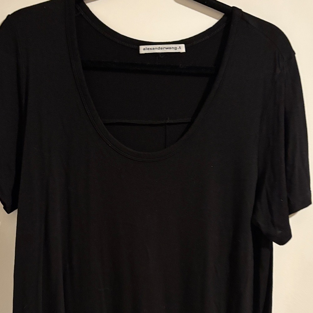 Alexander wang t  Black Short-Sleeve Scoop Neck Tee